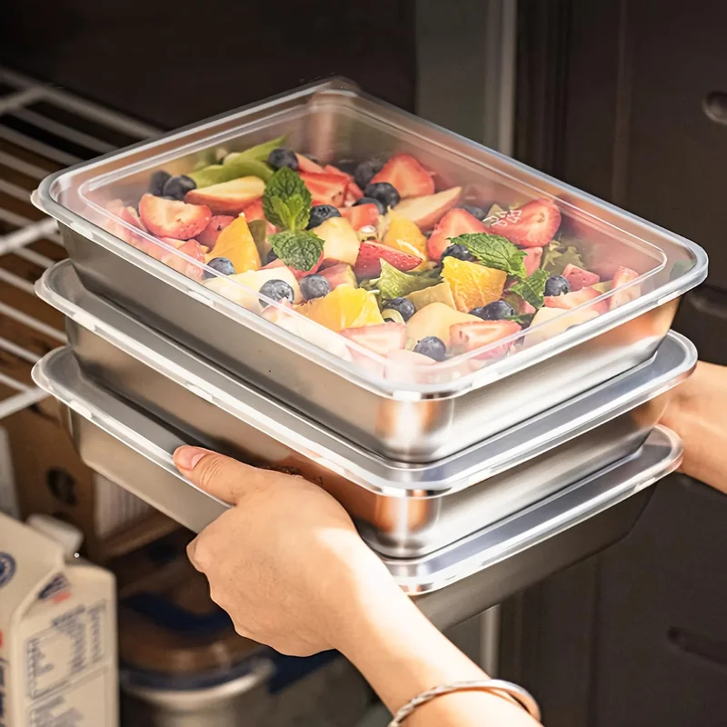 3pcs Stainless Steel Food Cont - Food Storage And Organizer reseña y precio