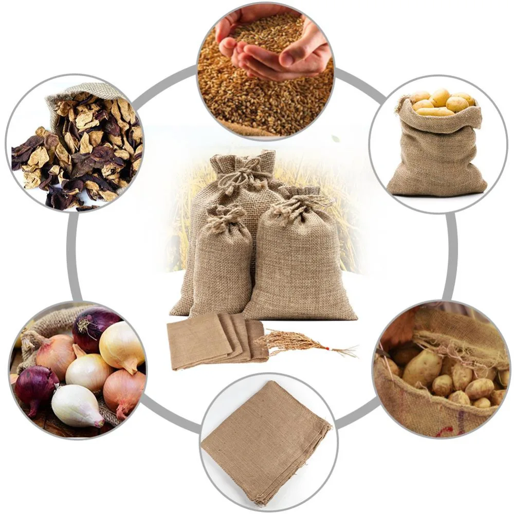 1PC Natural Jute Burlap Sacks  - Food Storage In Roots reseña y precio