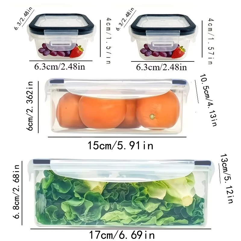8Pcs Set Includes 4 Containers - Food Storage And Organizer reseña y precio