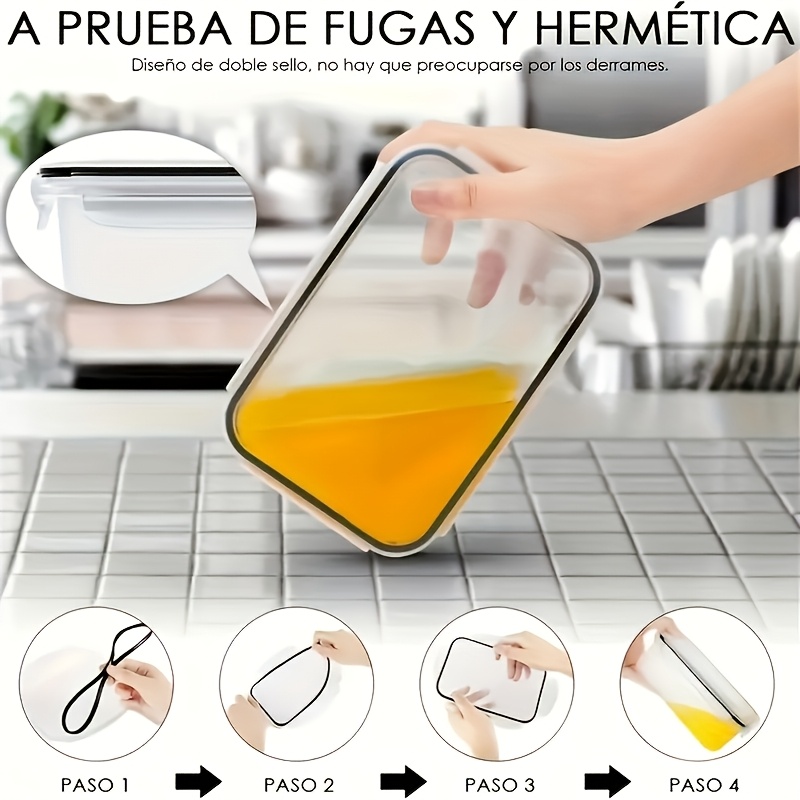 8Pcs Set Includes 4 Containers - Food Storage And Organizer reseña y precio