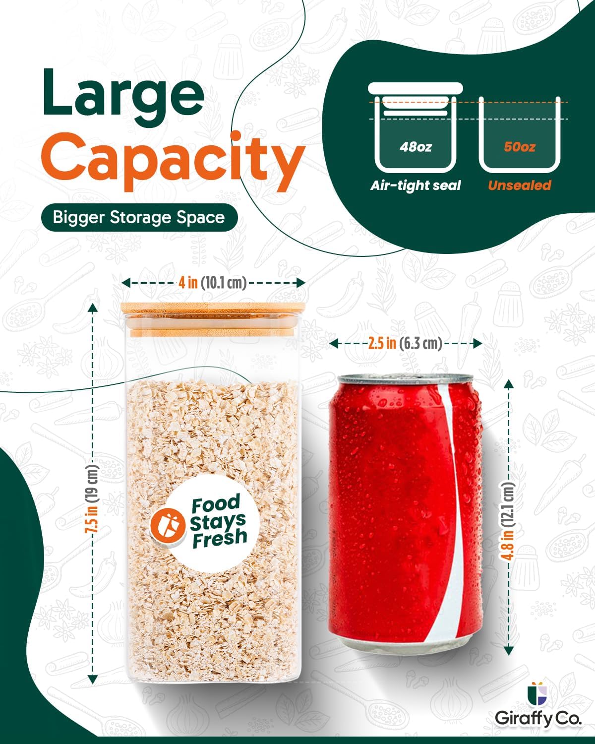 Glass Food Storage Jars with A - Food Storage Jar Glass reseña y precio