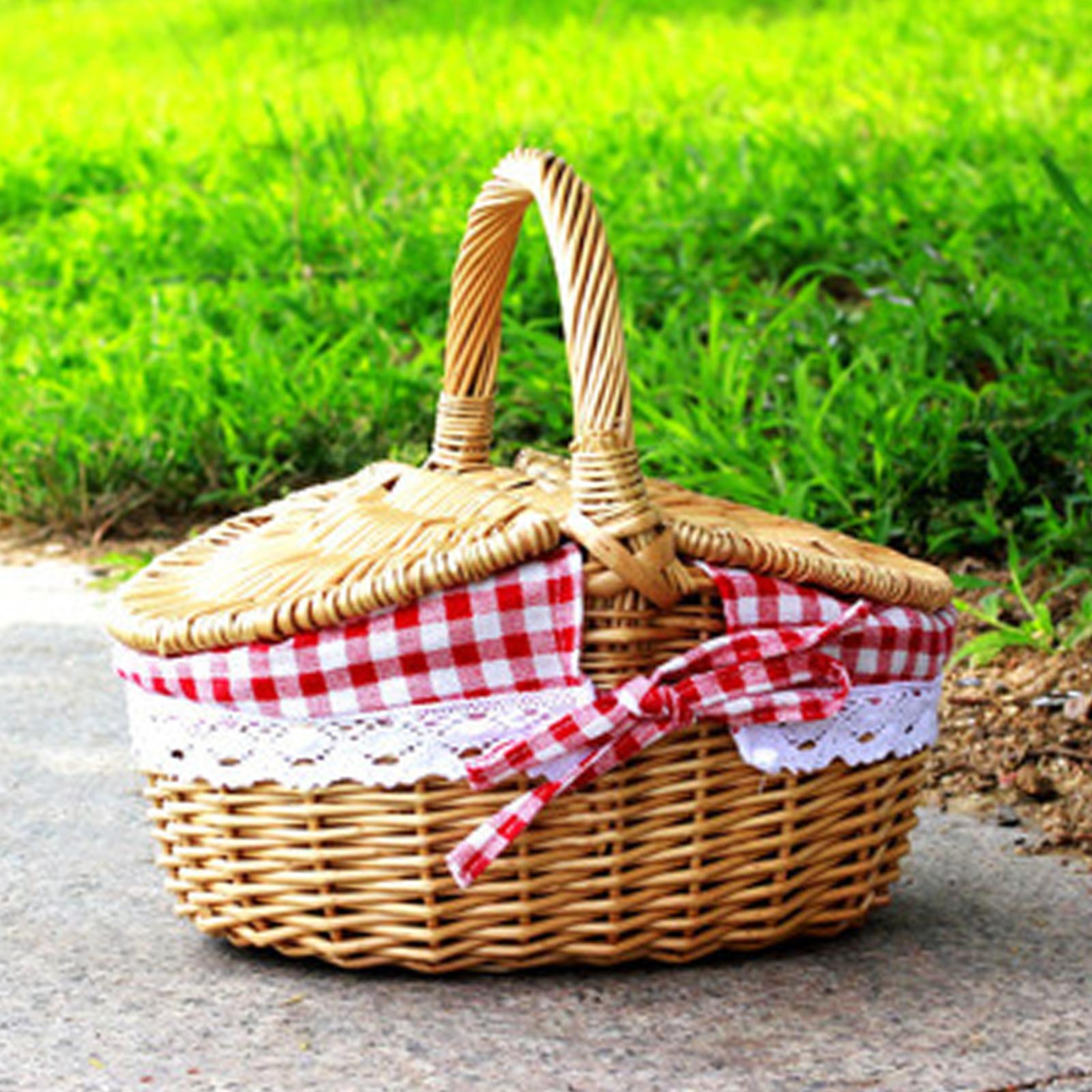 Wicker Picnic Basket with Stur - Food Storage Hiking reseña y precio