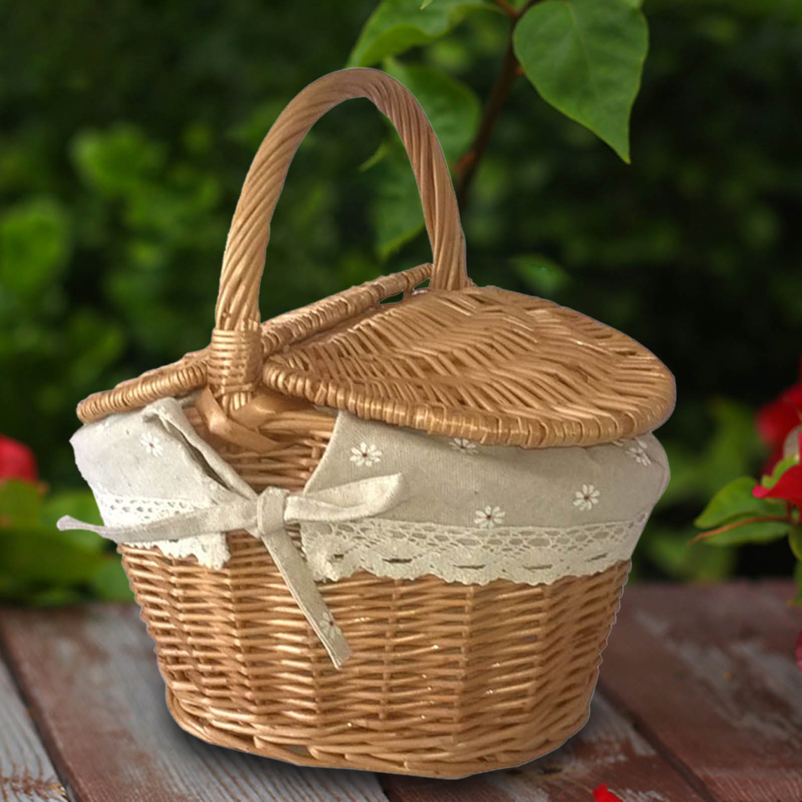 Wicker Picnic Basket with Stur - Food Storage Hiking reseña y precio