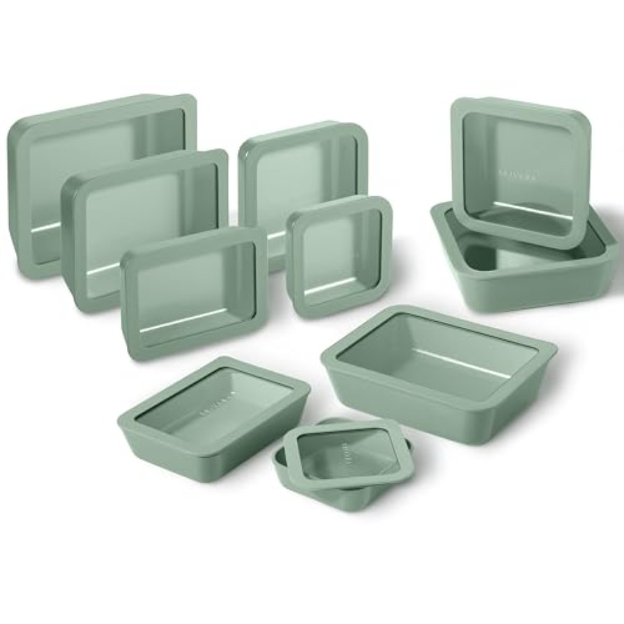 Ceramic Coated Glass Food Stor - Food Storage Non Toxic reseña y precio