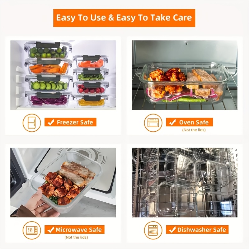 us10pcs Glass Food Storage Con - Food Storage Without Pantry reseña y precio