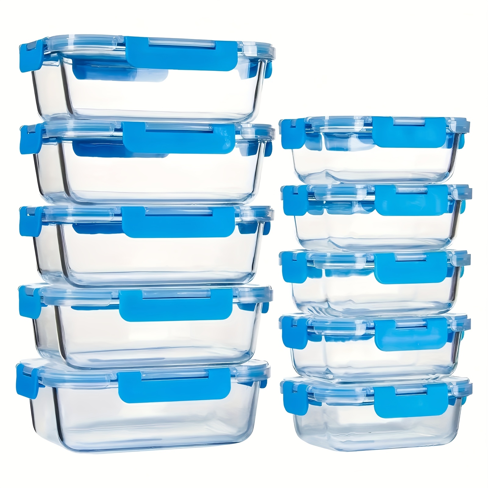 us10pcs Glass Food Storage Con - Food Storage Without Pantry reseña y precio