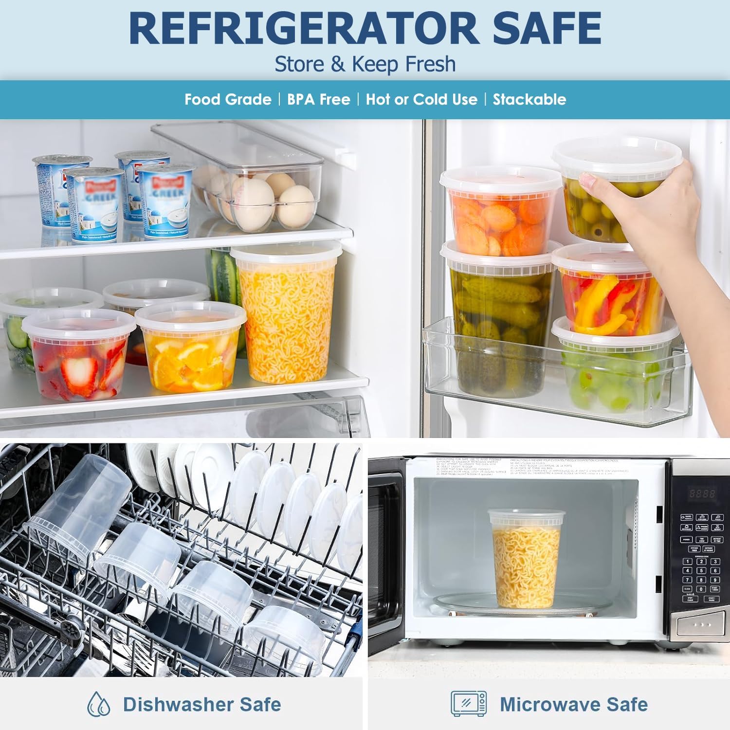 24pcs Deli Food Storage Contai - Food Storage Time reseña y precio