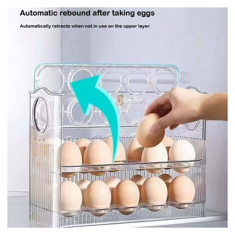 Automatic Rebound Egg Storage  - Food Storage With Dividers reseña y precio