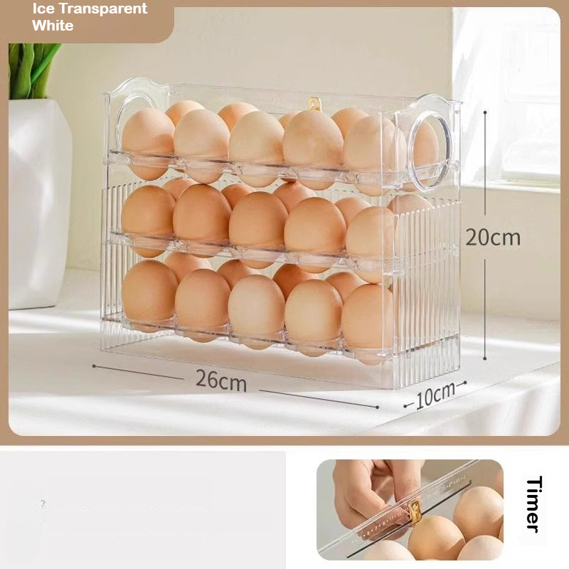 Automatic Rebound Egg Storage  - Food Storage With Dividers reseña y precio