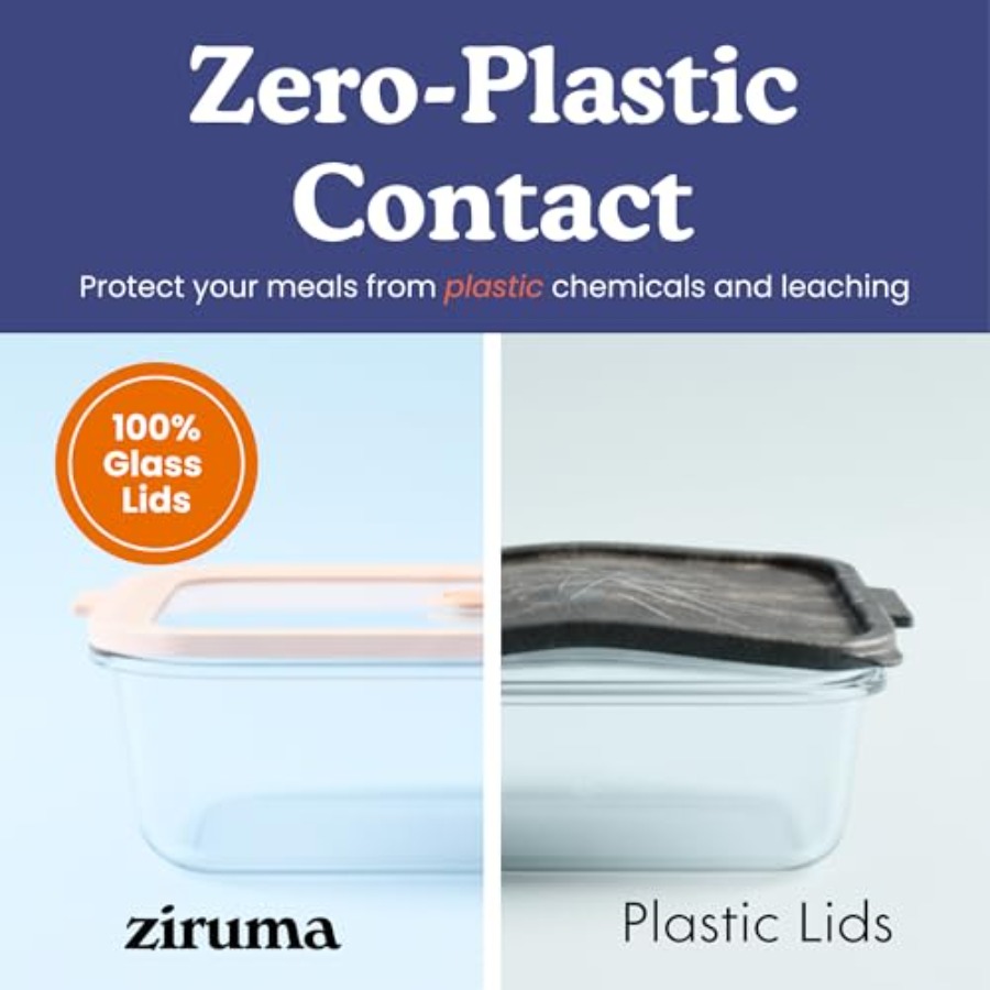 Ziruma Non-Toxic 6.2 Cup Glass - Food Storage Non Toxic reseña y precio