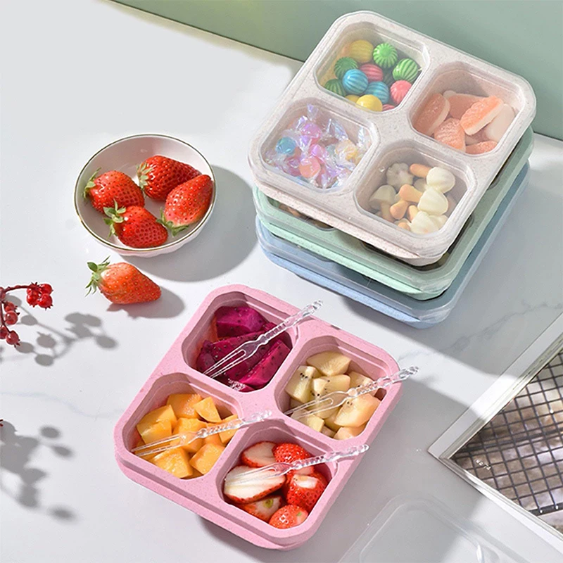 4 Grids Food Storage Box Porta - Food Storage Drawer Organizer reseña y precio