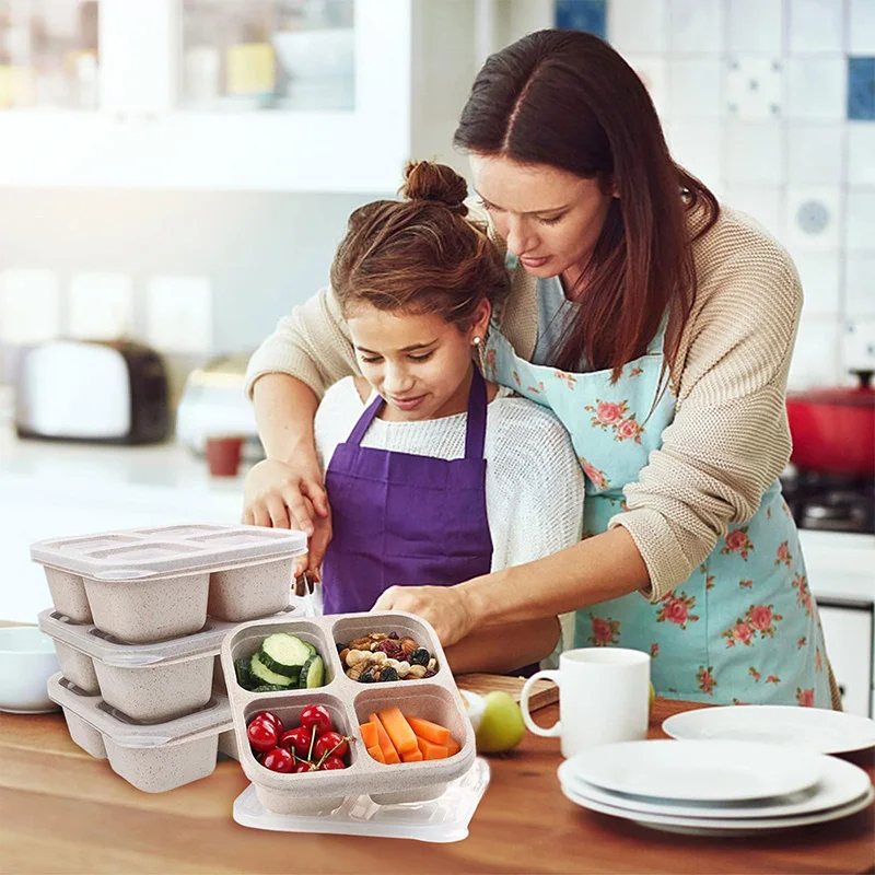 4 Grids Food Storage Box Porta - Food Storage Drawer Organizer reseña y precio