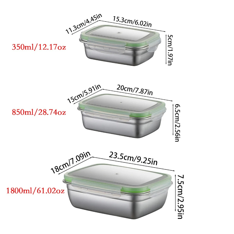 304 Stainless Steel Lunch Box  - Food Storage And Organizer reseña y precio