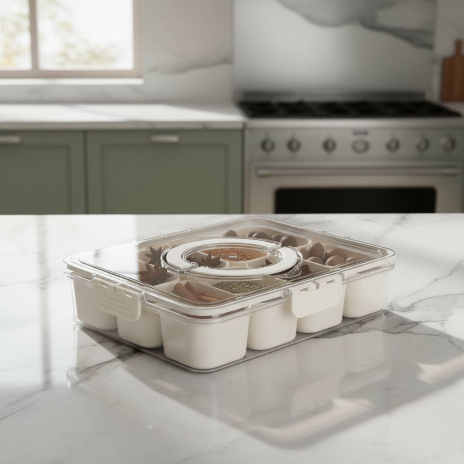 Refrigerator Storage Bin Drain - Food Storage With Dividers reseña y precio