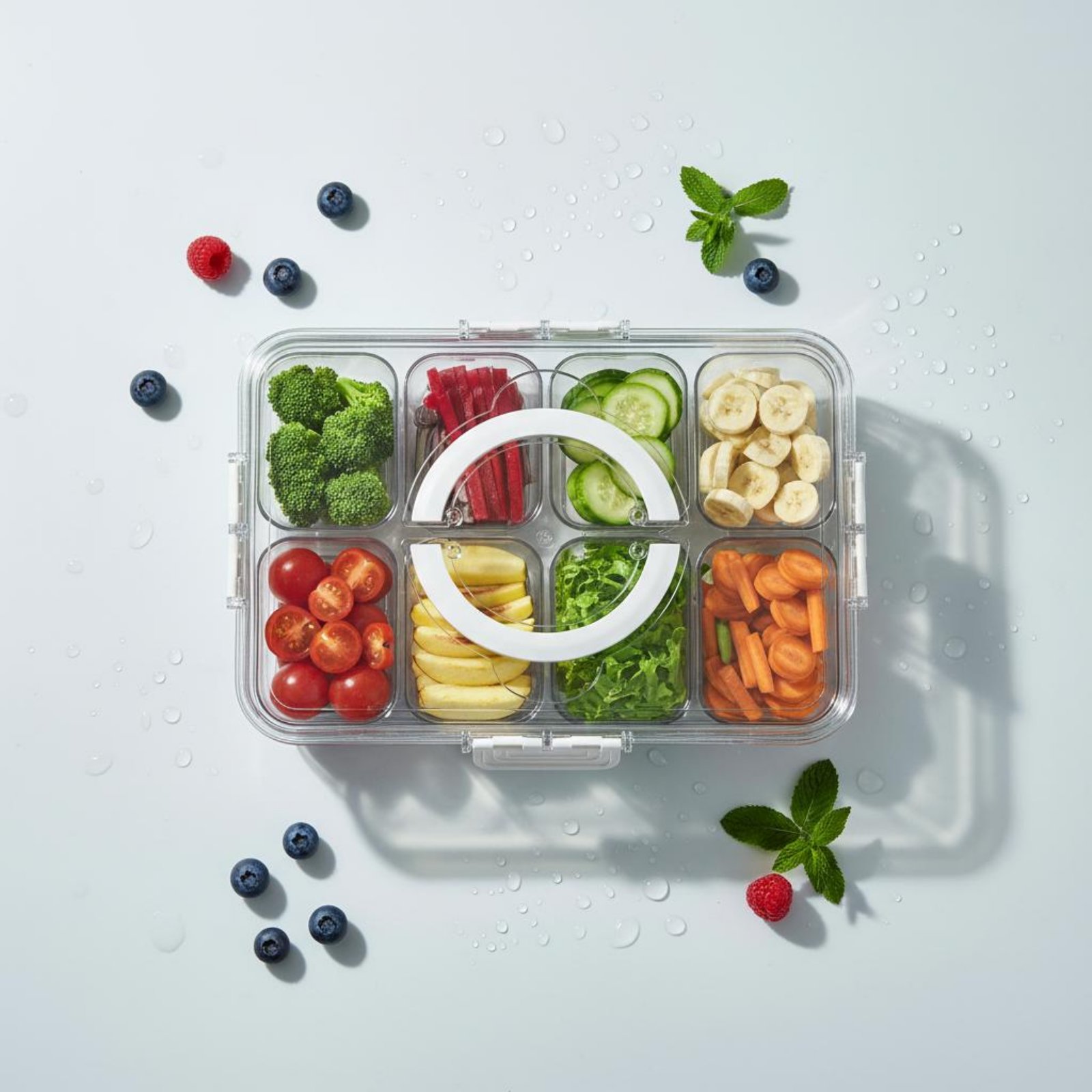 Refrigerator Storage Bin Drain - Food Storage With Dividers reseña y precio