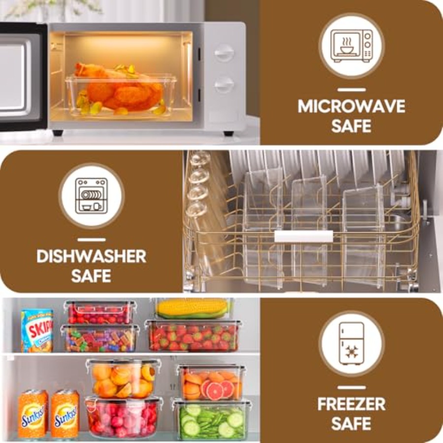 Kitchen food storage: 70 pcs a - Food Storage Microwave Safe reseña y precio