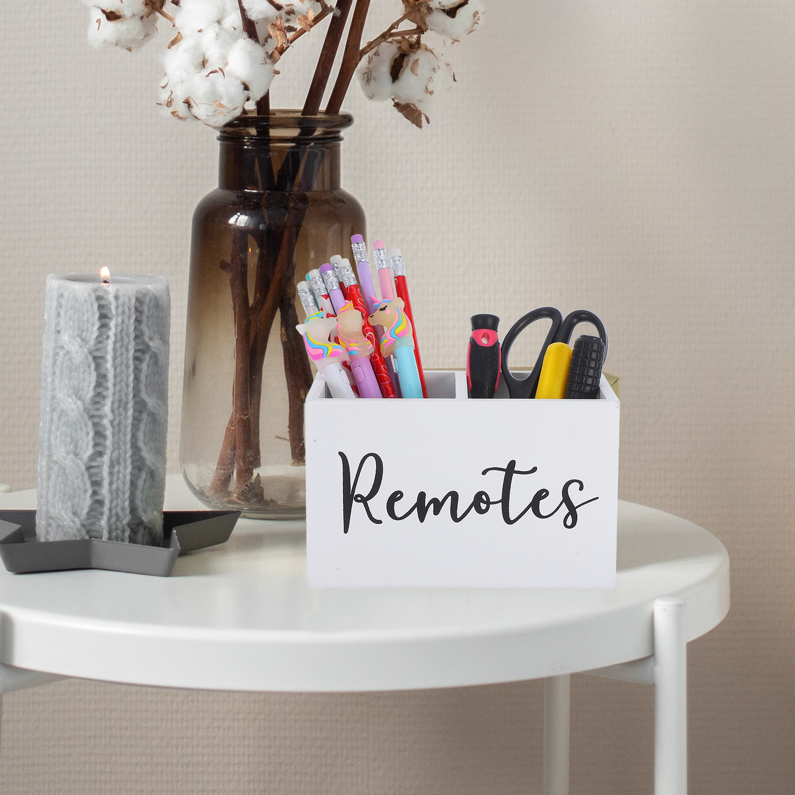 Rustic Wood Remote Control Hol - Food Storage And Organizer reseña y precio