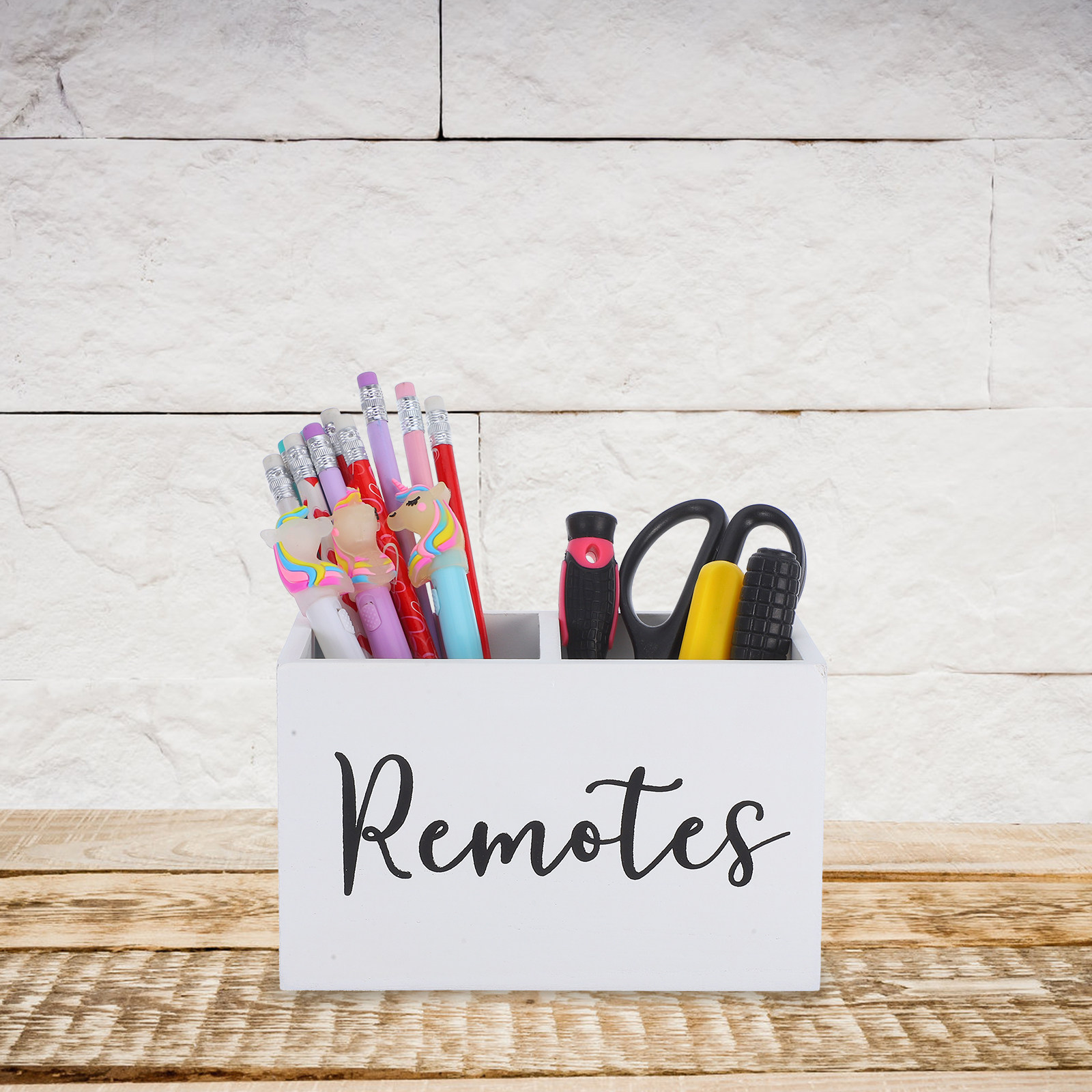 Rustic Wood Remote Control Hol - Food Storage And Organizer reseña y precio