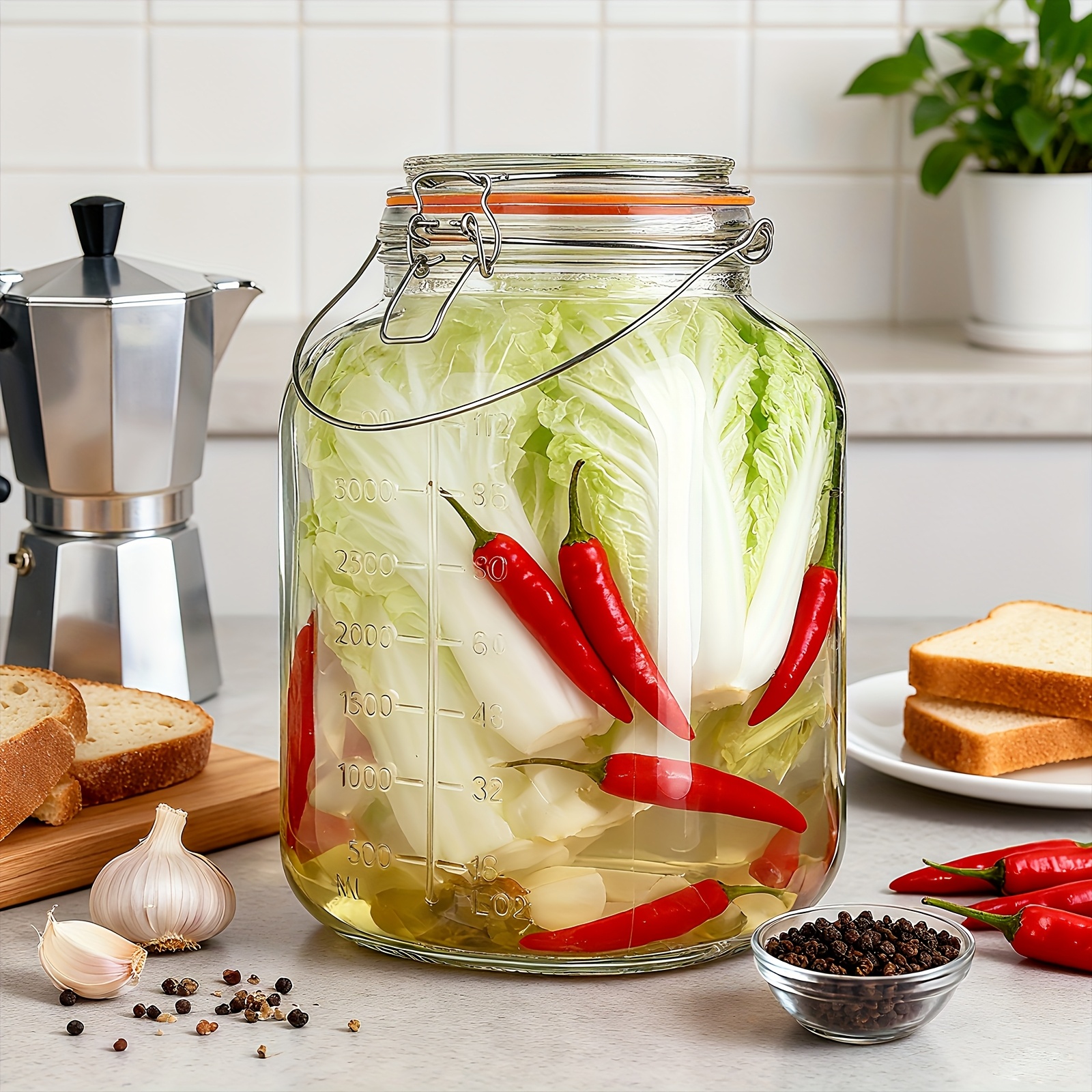 2 Pack 1 Gallon Glass Jar with - Food Storage Without Pantry reseña y precio