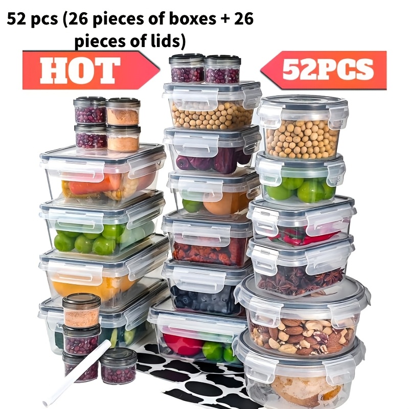 us22/32/52/55pcs New Food-Safe - Food Storage Without Pantry reseña y precio