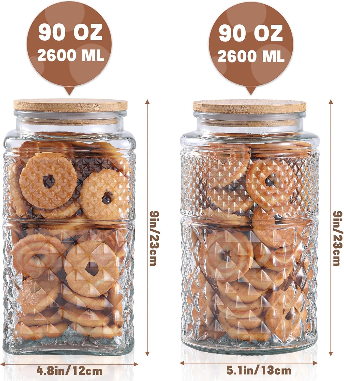 0.7Gallon/2600ml Glass Cookie  - Food Storage Jar Glass reseña y precio