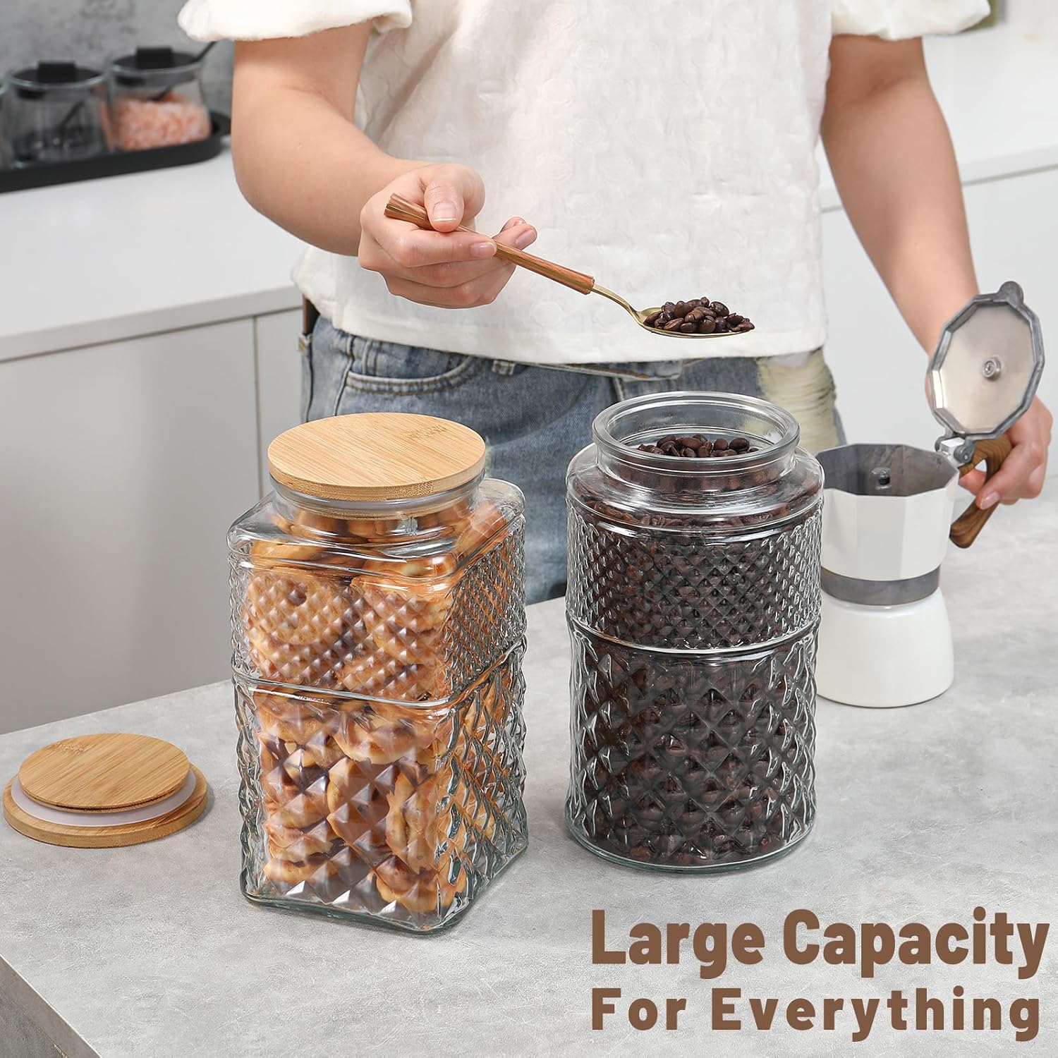 0.7Gallon/2600ml Glass Cookie  - Food Storage Jar Glass reseña y precio