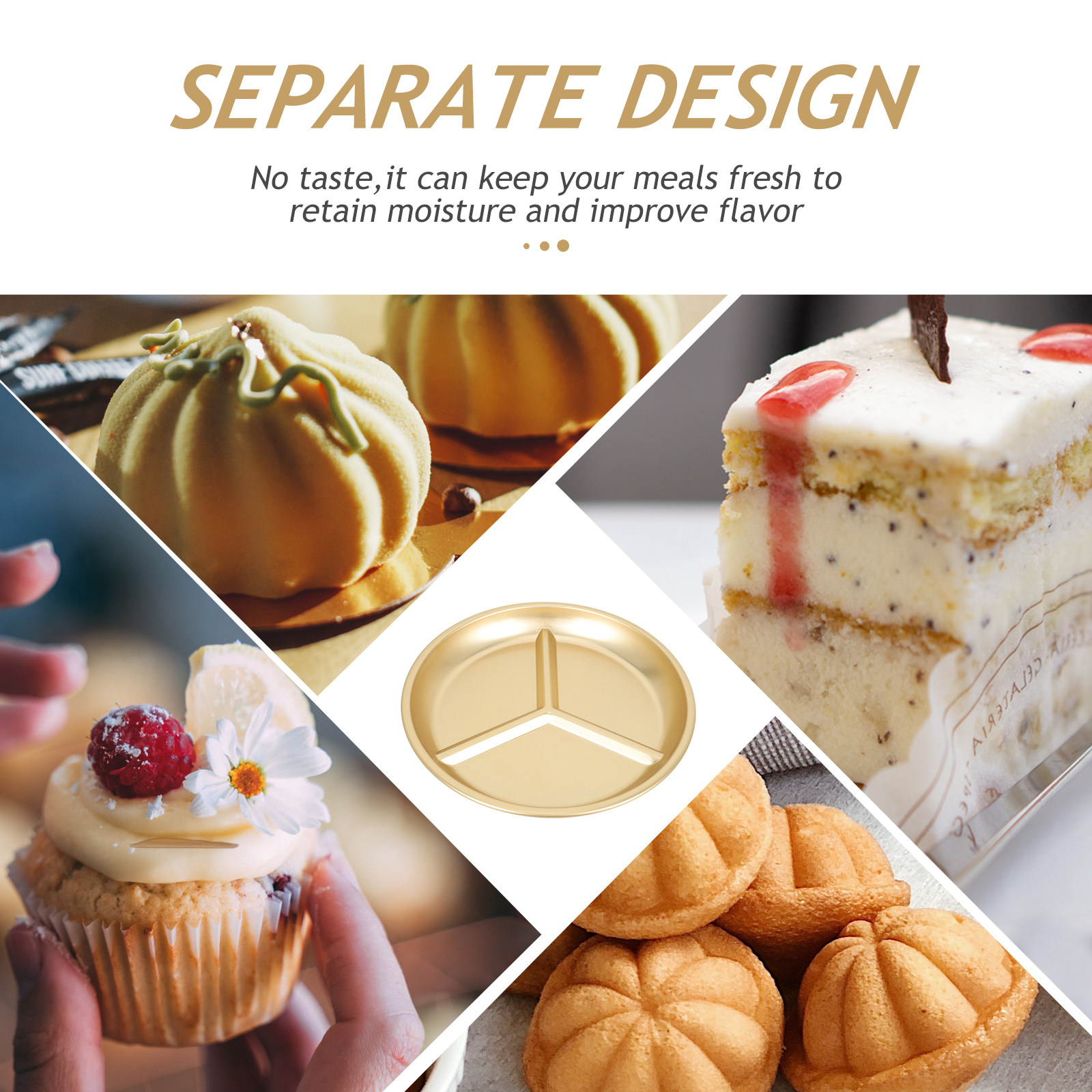 Yellow Aluminum Divided Plate  - Food Storage With Dividers reseña y precio