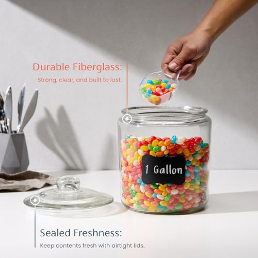 Glass Kitchen Jars Food and Co - Food Storage Jar Glass reseña y precio