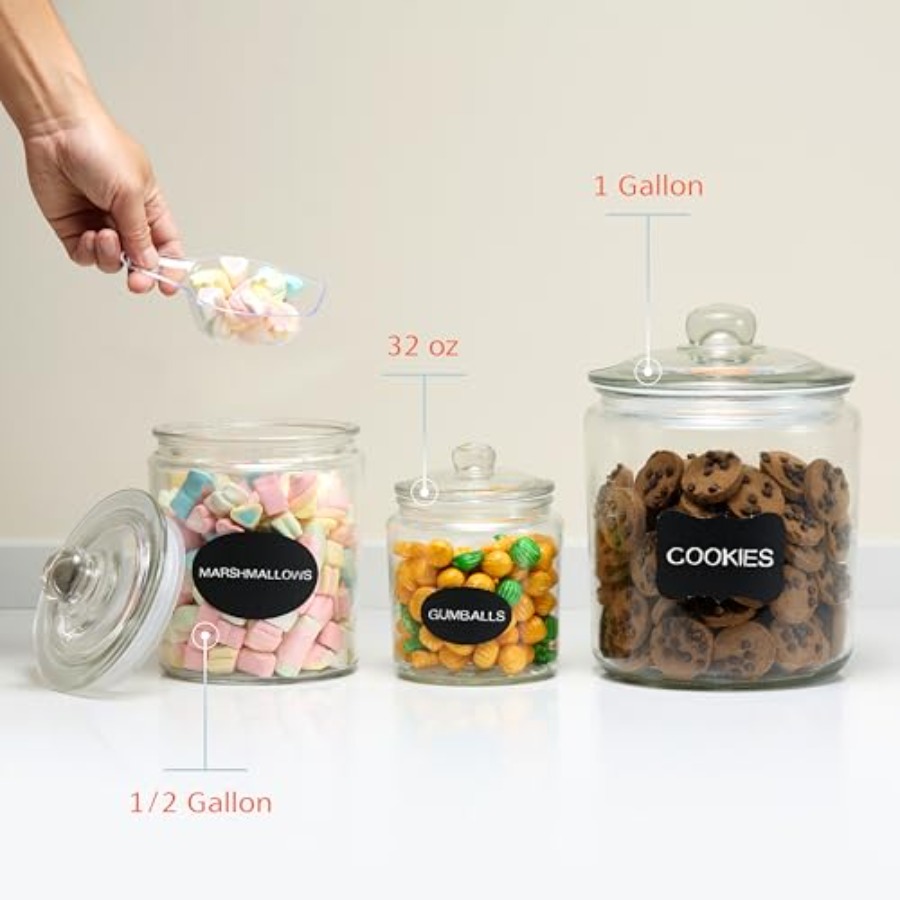 Glass Kitchen Jars Food and Co - Food Storage Jar Glass reseña y precio