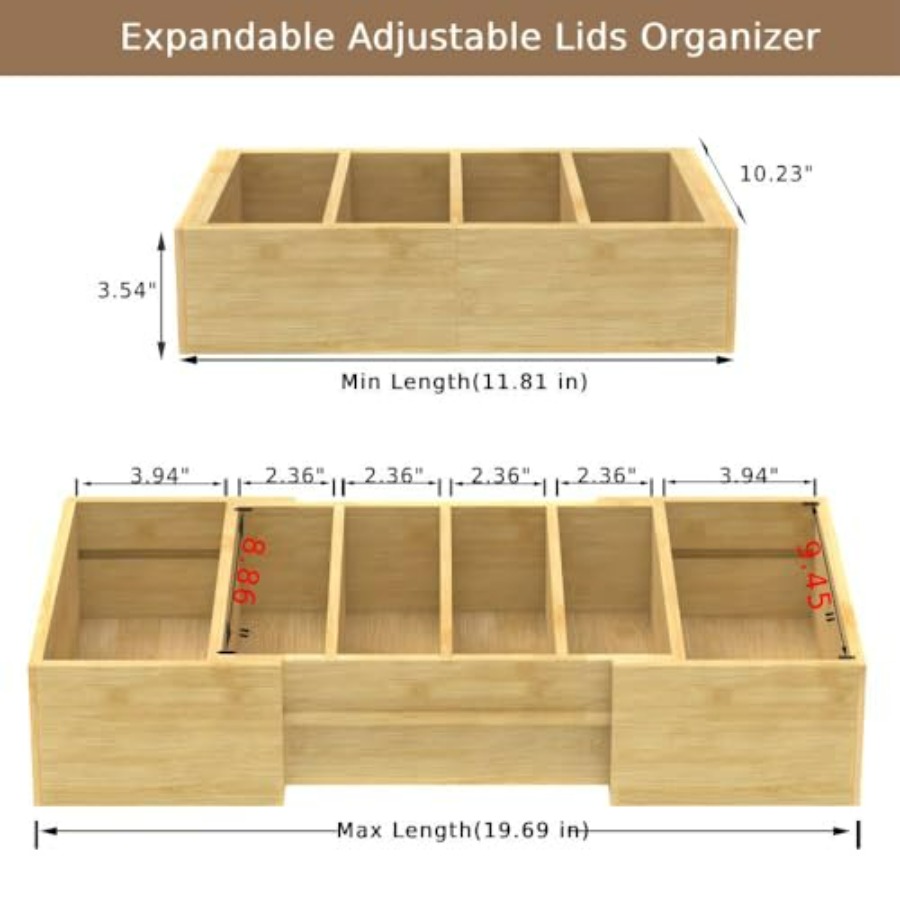 Lid Organizer for Cabinet, Bam - Food Storage And Organizer reseña y precio