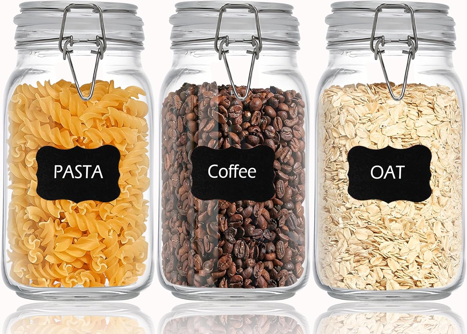 Clear Food Storage Jars 50oz S - Food Storage Jar Glass reseña y precio