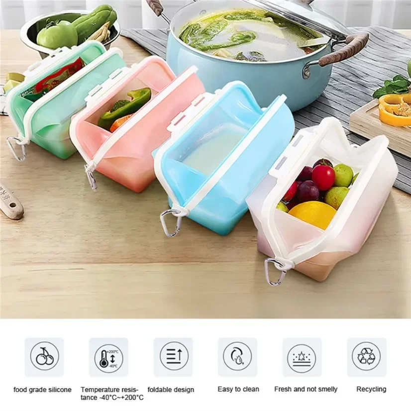 Silicone Travel Premium Reusab - Food Storage Microwave Safe reseña y precio