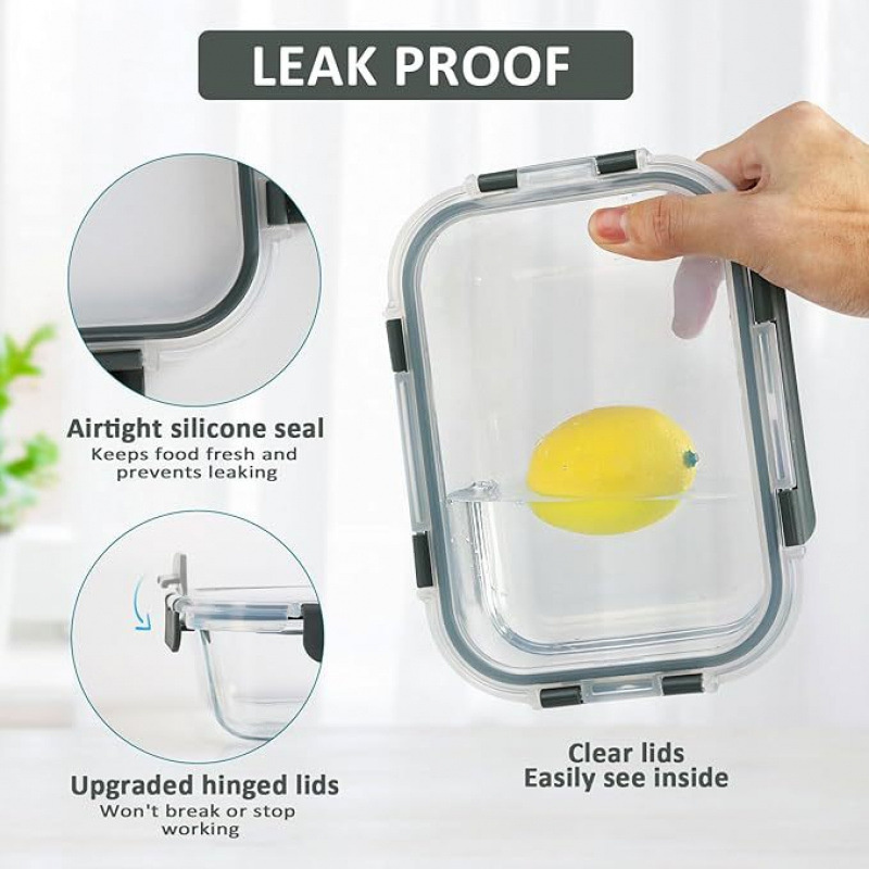 Glass Food Storage Container W - Food Storage Made Easy reseña y precio