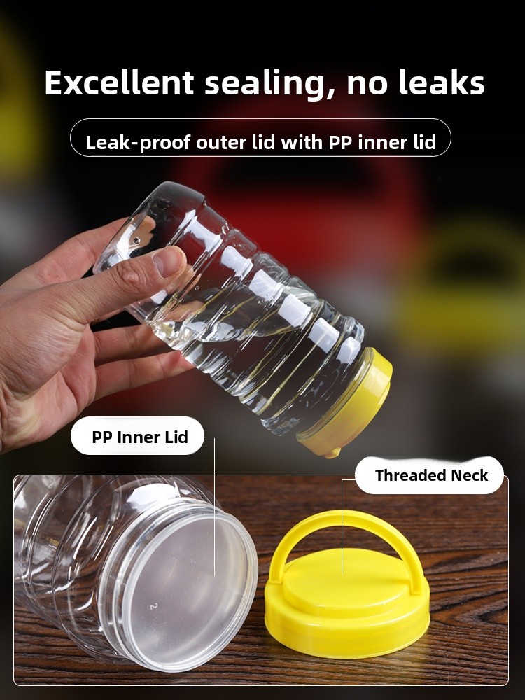 Thiened Plastic Honey Bottle w - Food Storage Brands reseña y precio