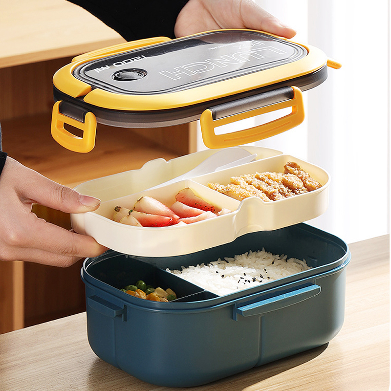 Single Double-layer Lunch Box  - Food Storage Drawer Organizer reseña y precio