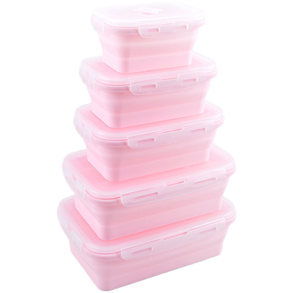 Foldable Silicone Lunch Box Se - Food Storage Microwave Safe reseña y precio