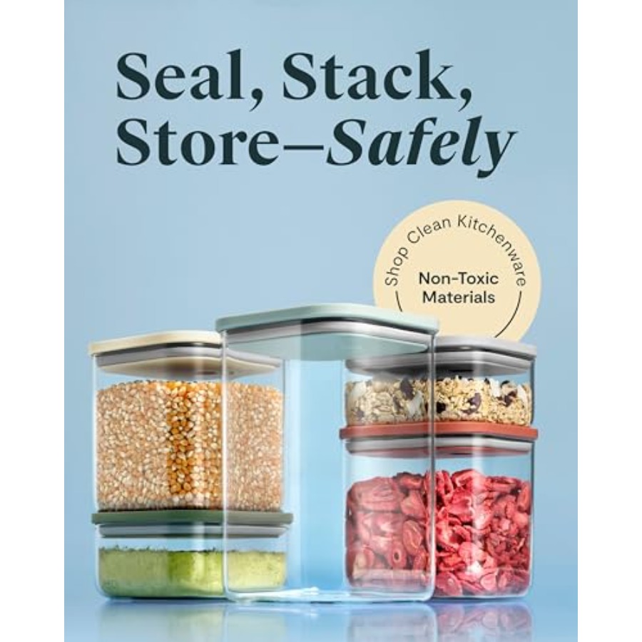 13-Piece Glass Airtight Food S - Food Storage Non Toxic reseña y precio