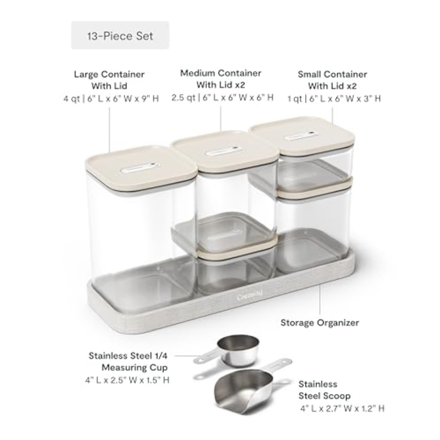 13-Piece Glass Airtight Food S - Food Storage Non Toxic reseña y precio