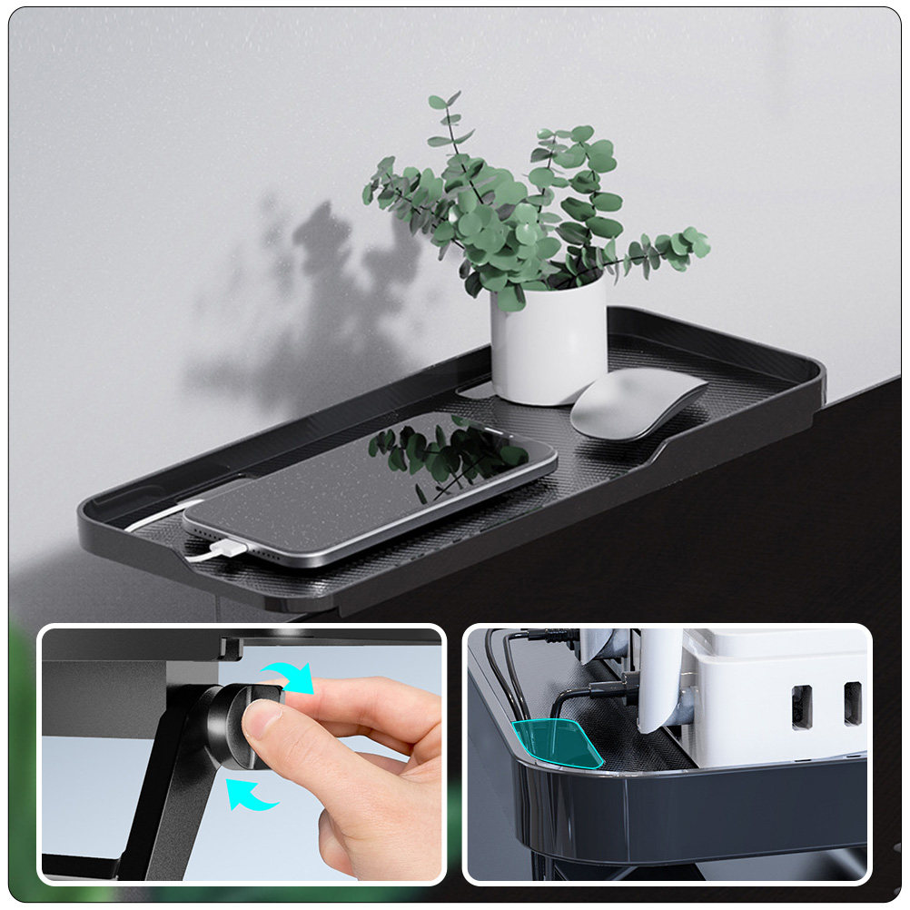 Router Storage Rack Black ABS  - Food Storage And Organizer reseña y precio