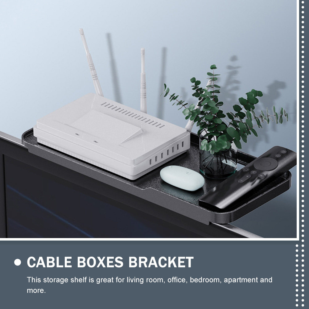 Router Storage Rack Black ABS  - Food Storage And Organizer reseña y precio