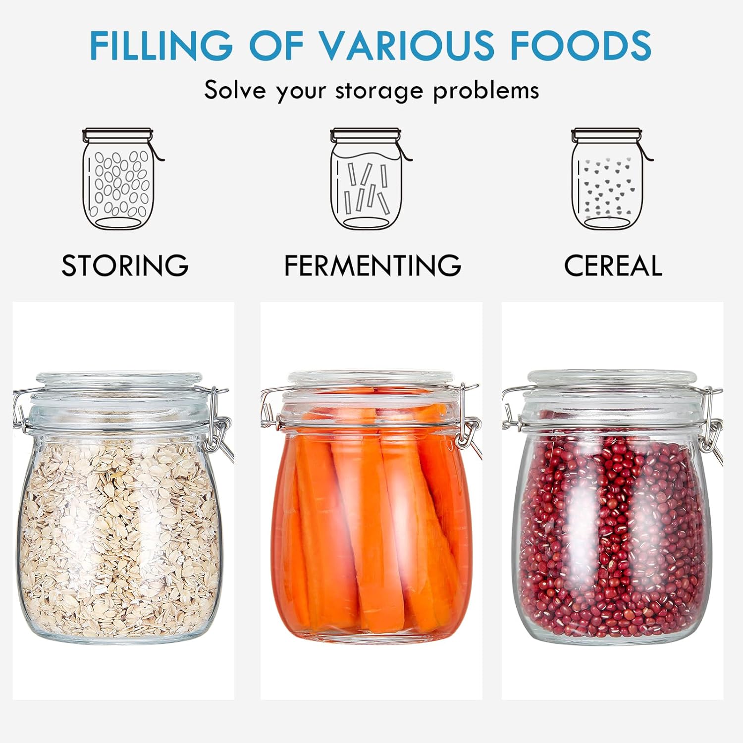 24oz Food Storage Canister Gla - Food Storage Jar Glass reseña y precio