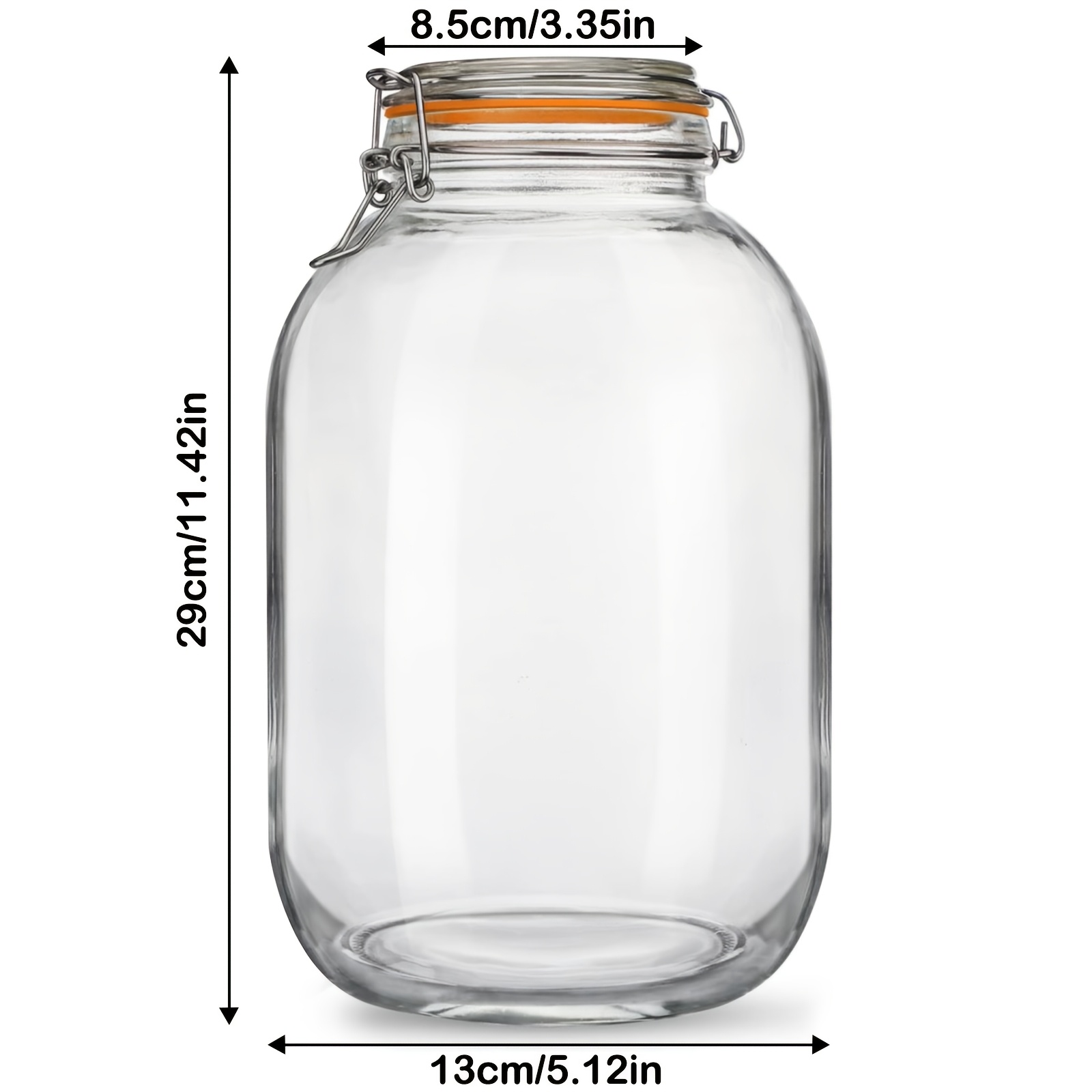 4 Pack 1 Gallon Wide Mouth Gla - Food Storage Without Pantry reseña y precio