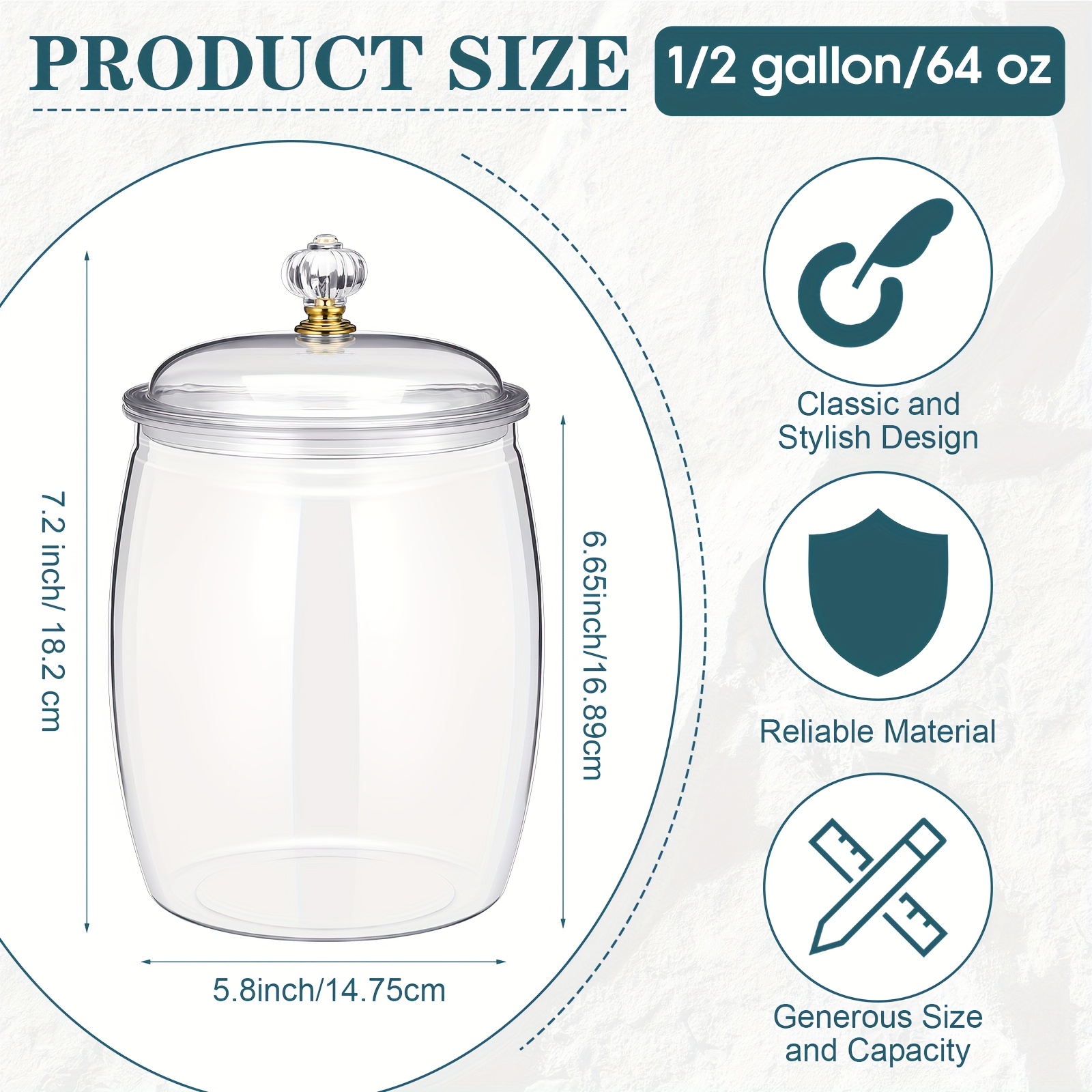 Clear Airtight Plastic Apothec - Food Storage Without Pantry reseña y precio