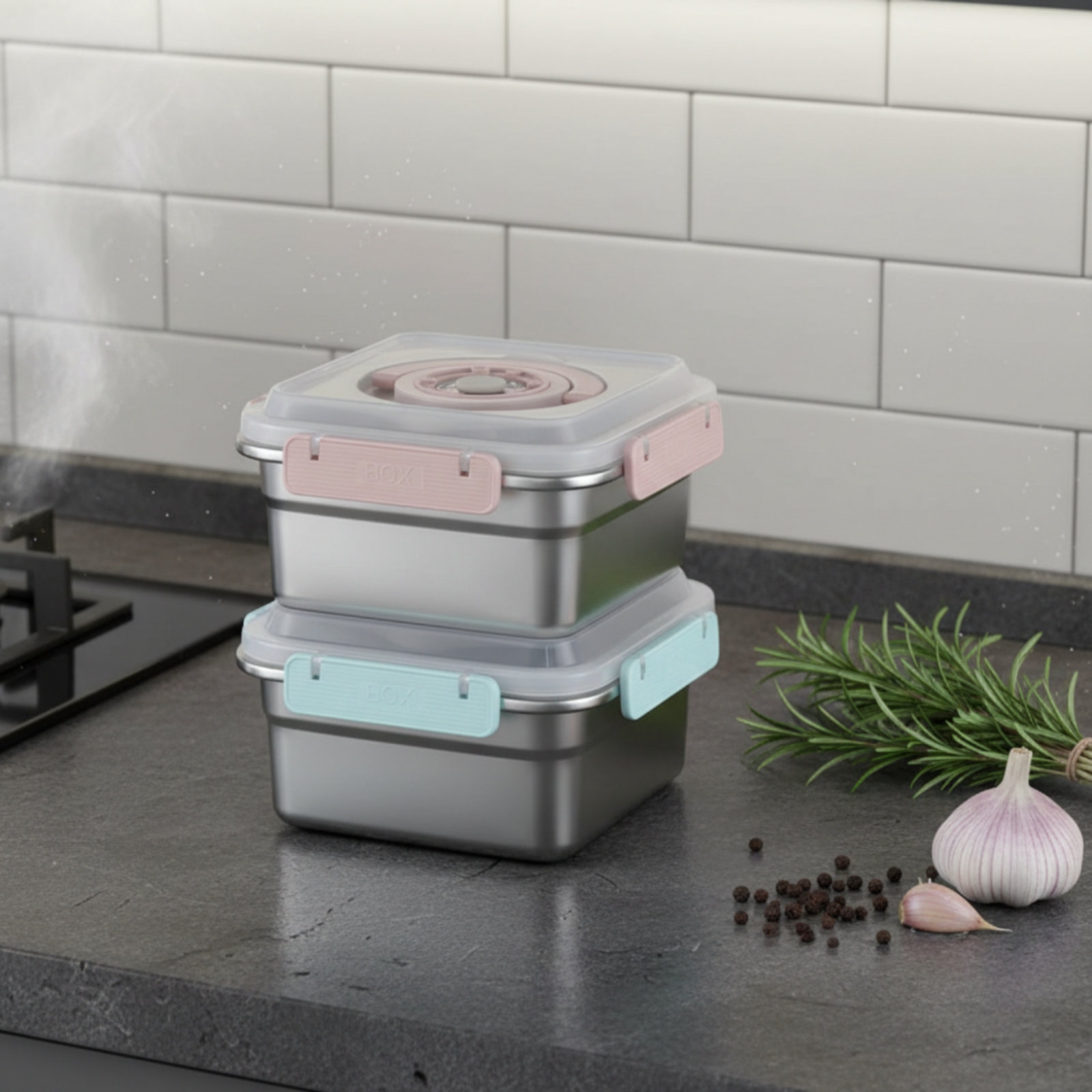3 Pieces Stainless Steel Food  - Food Storage Containers reseña y precio