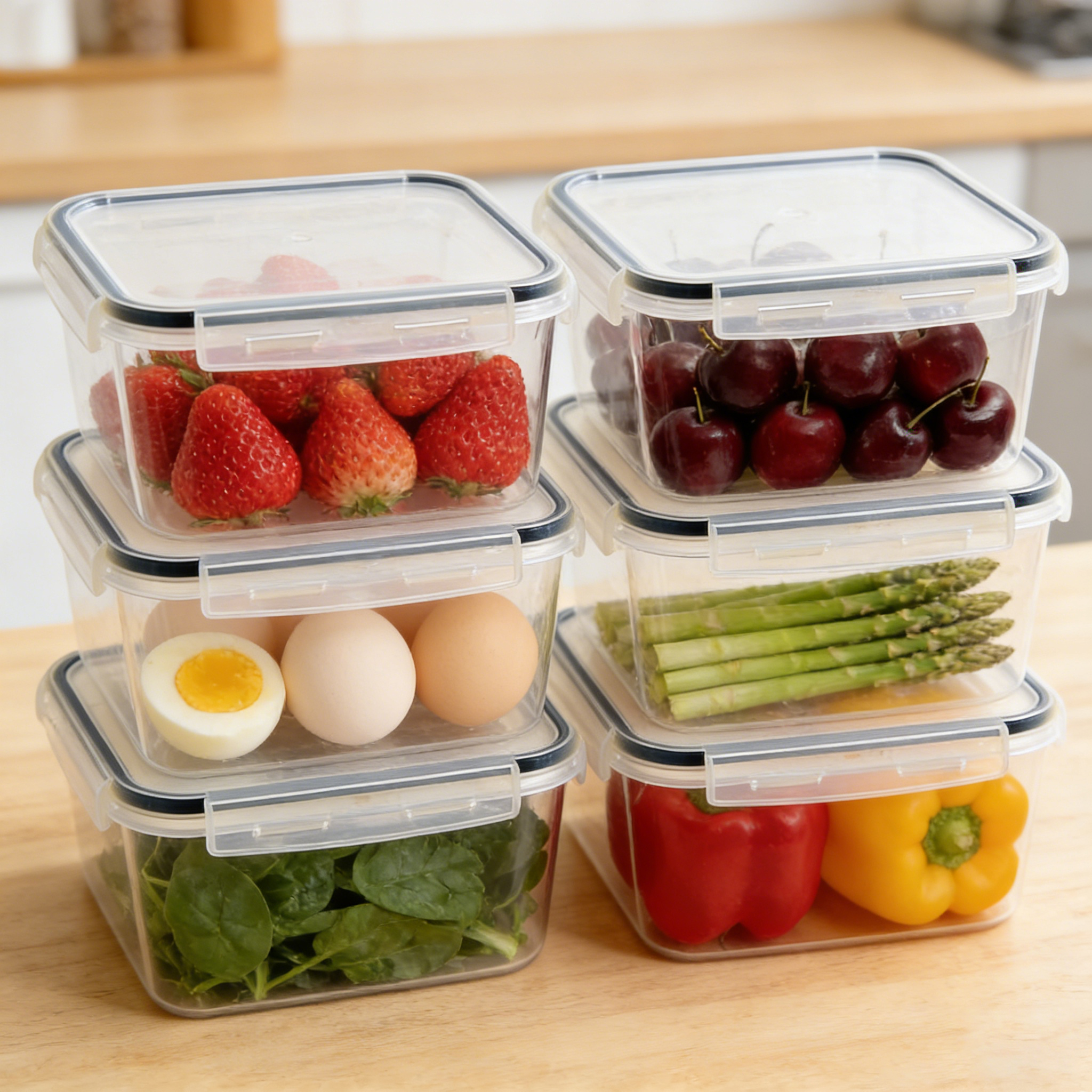 2L  2/4/6/8Pcs Large food cont - Food Storage Food Safety reseña y precio