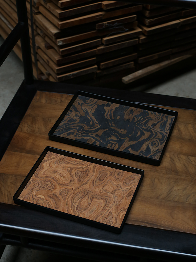 Serving Tray Natural Wood Vene - Food Storage Medieval reseña y precio