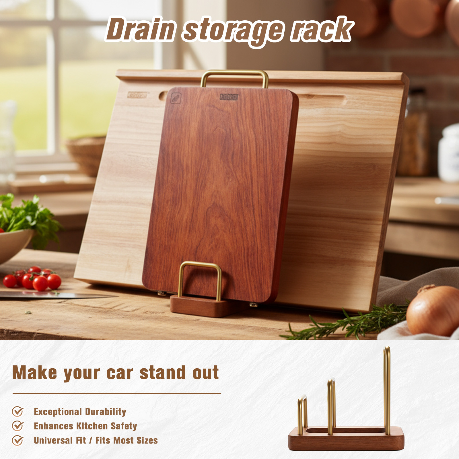 Solid Wood Plate Rack Multi La - Food Storage And Organizer reseña y precio