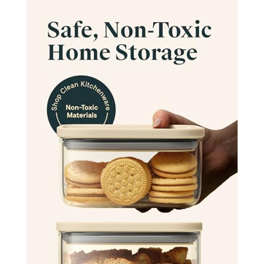 Glass Airtight Food Storage wi - Food Storage Non Toxic reseña y precio