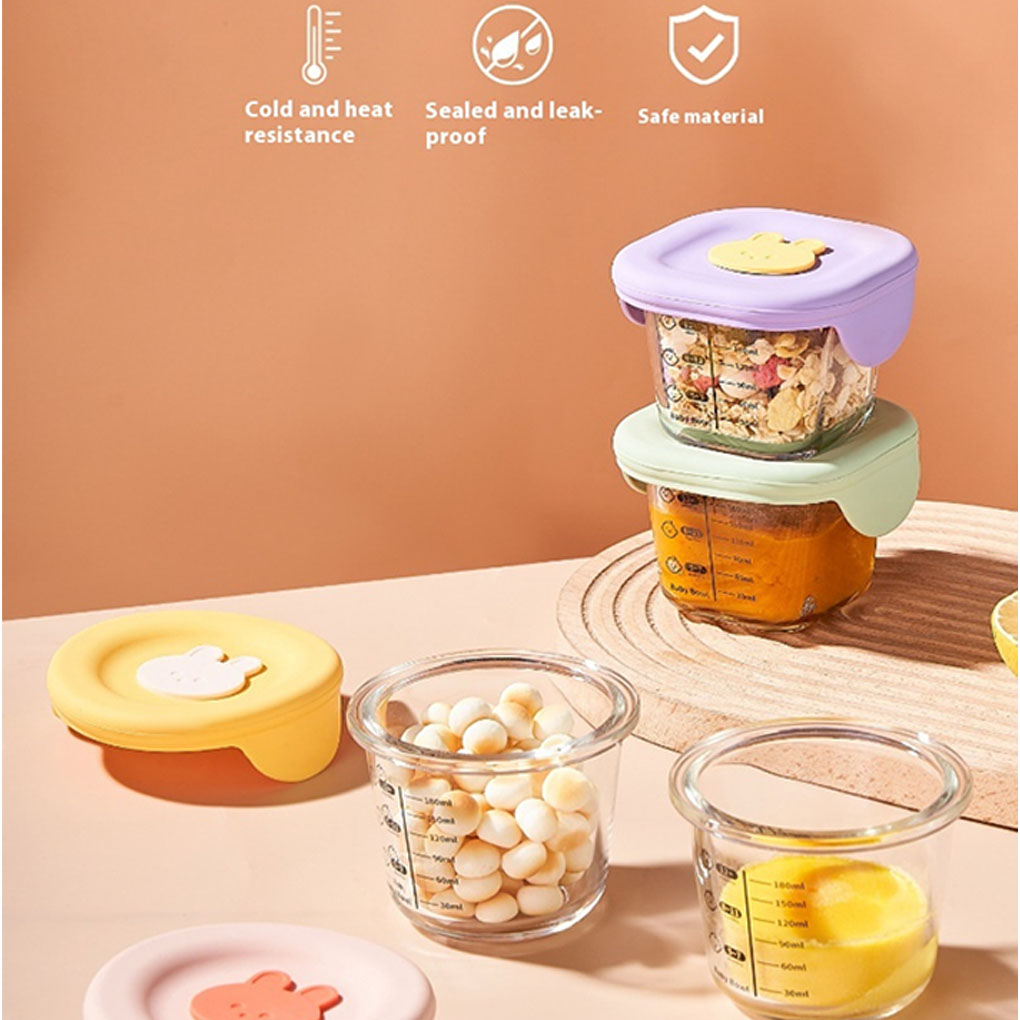 4pack/lot Kids Glass Baby Food - Food Storage Non Toxic reseña y precio