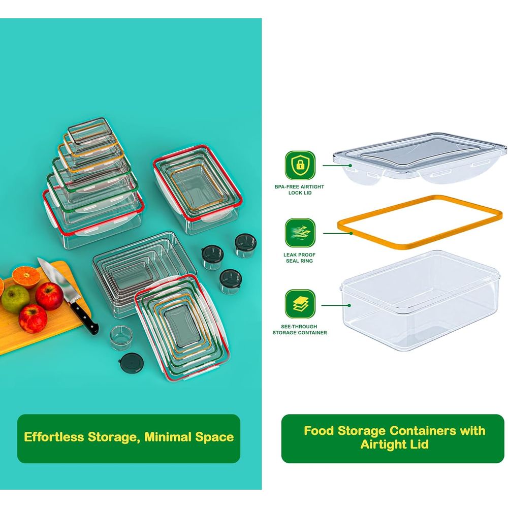 70 Pcs Large Food Storage Cont - Food Storage Containers reseña y precio